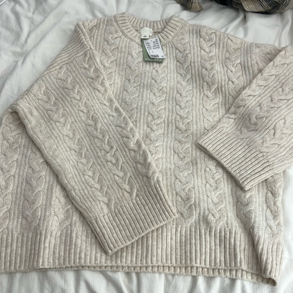 H&M oversized cable knit sweater